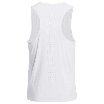 White - Back - Under Armour Mens Launch Elite Tank Top