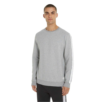 Grey Heather Marl - Side - Tommy Hilfiger Mens Lounge Cotton Sweatshirt