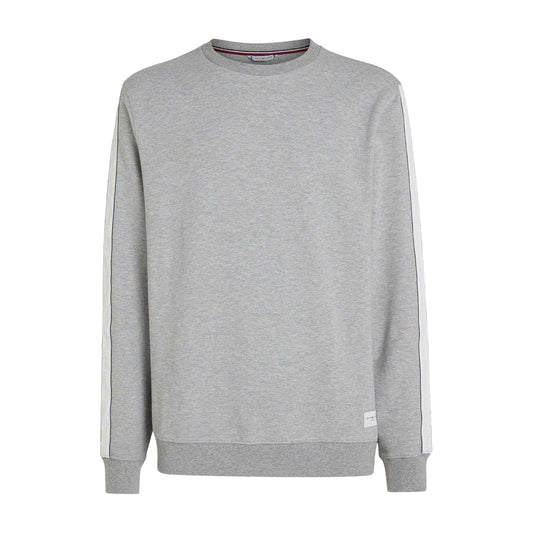 Grey Heather Marl - Front - Tommy Hilfiger Mens Lounge Cotton Sweatshirt