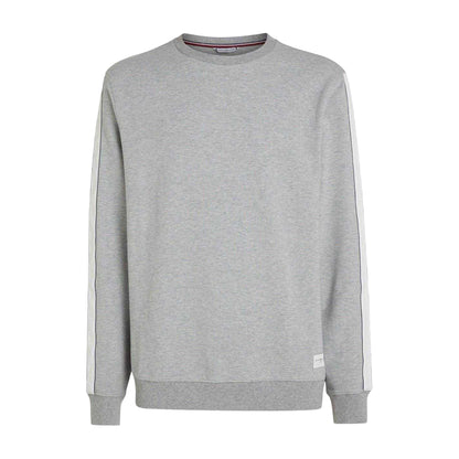 Grey Heather Marl - Front - Tommy Hilfiger Mens Lounge Cotton Sweatshirt
