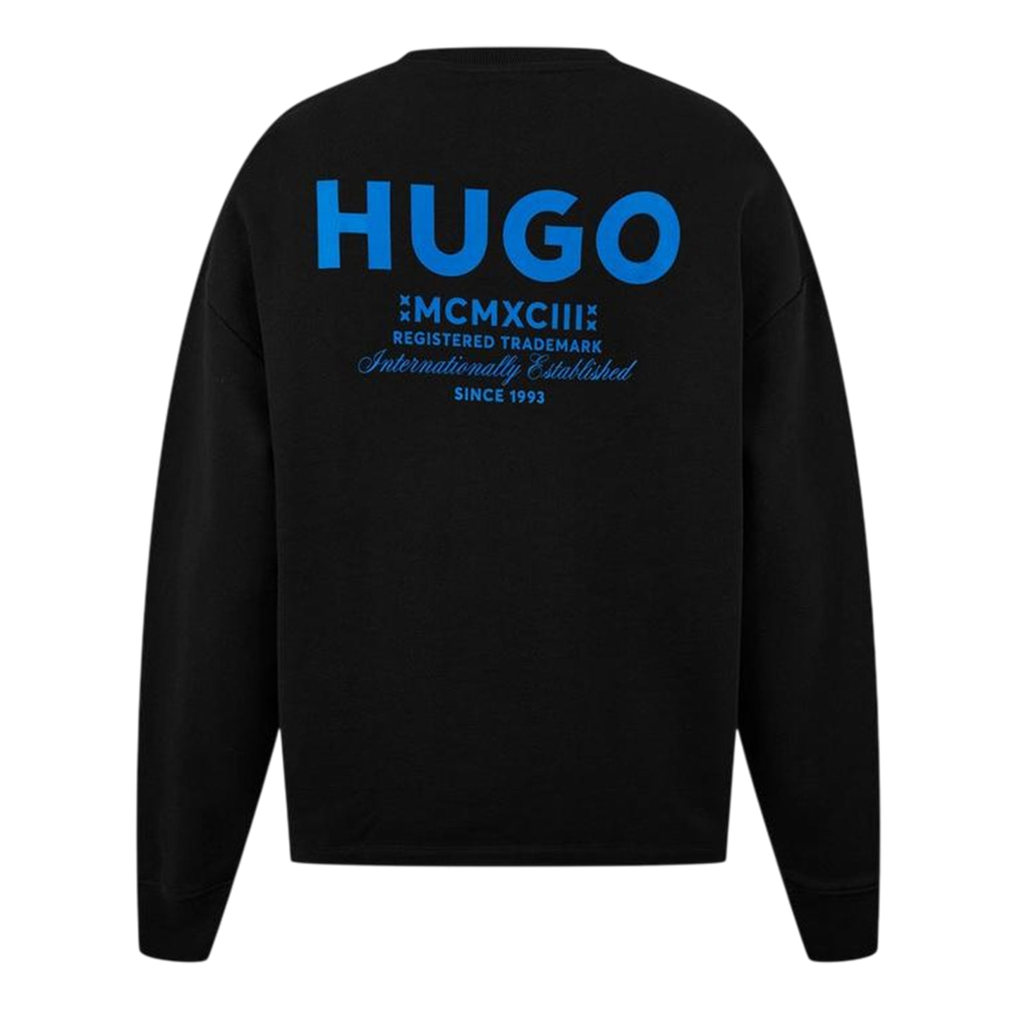 Black-Blue - Back - Hugo Mens Logo Sweatshirt