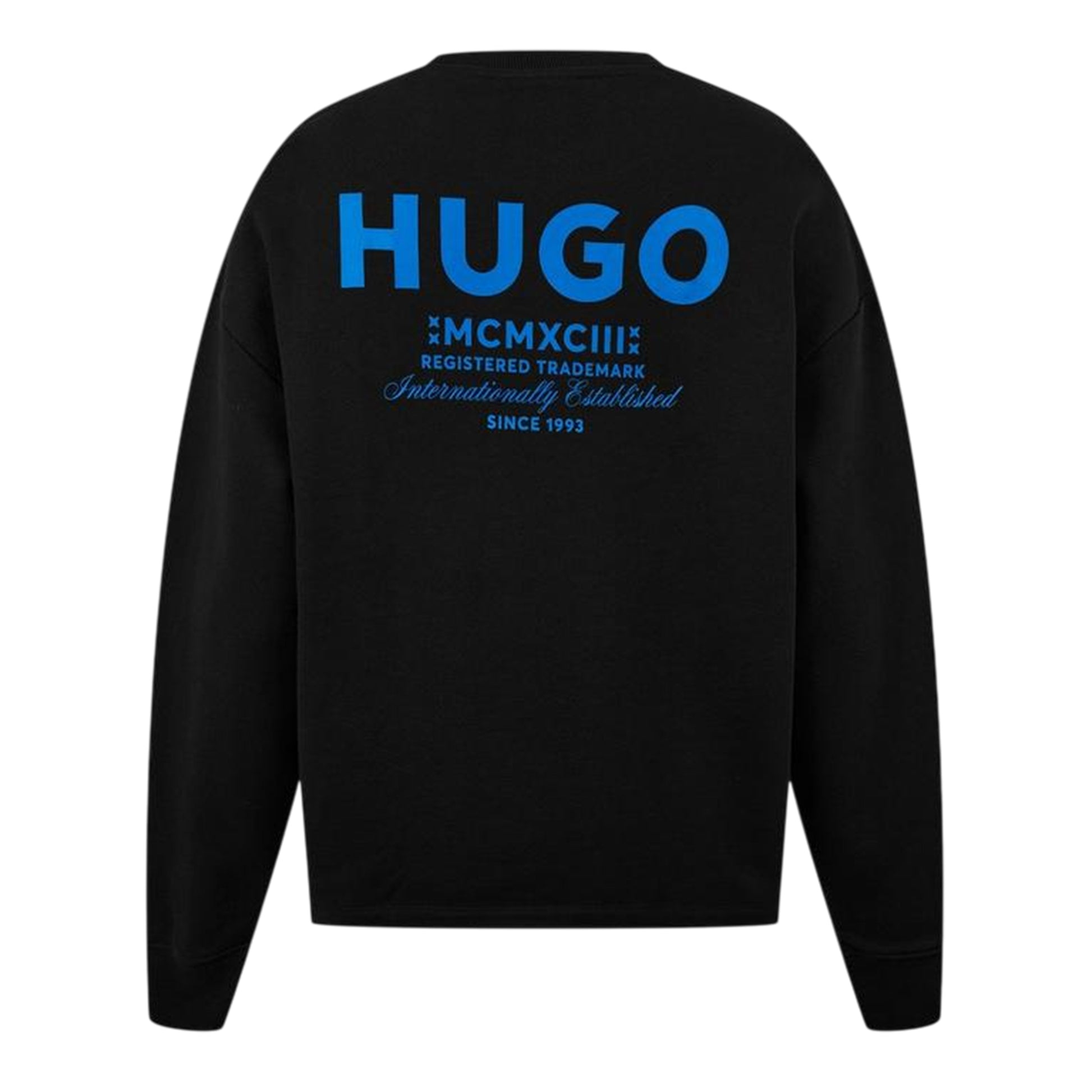 Black-Blue - Back - Hugo Mens Logo Sweatshirt