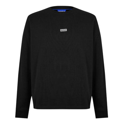 Black-White - Front - Hugo Mens Logo Sweatshirt