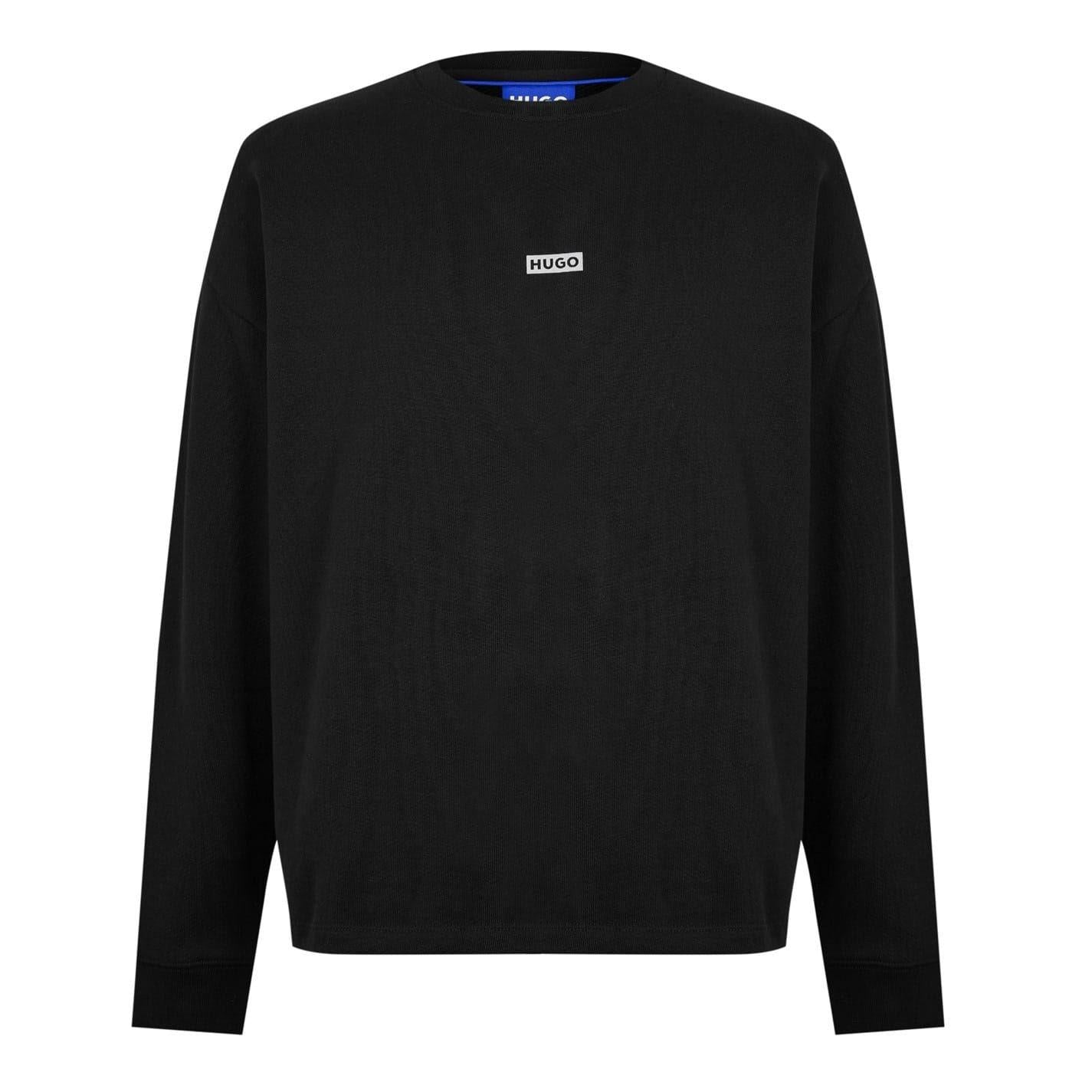 Black - Front - Hugo Mens Logo Sweatshirt