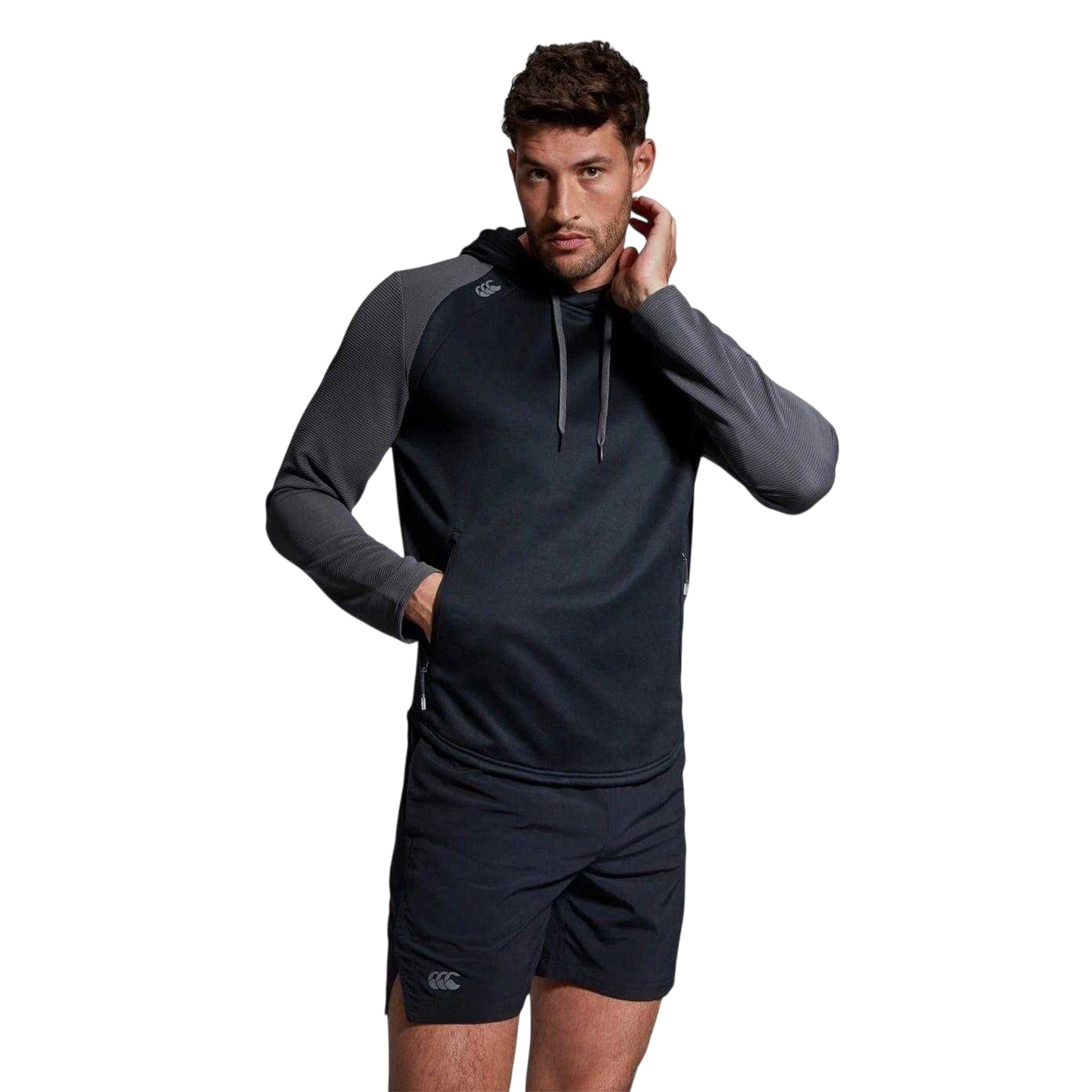 Black Melange - Side - Canterbury Mens Elite Performance Hoodie