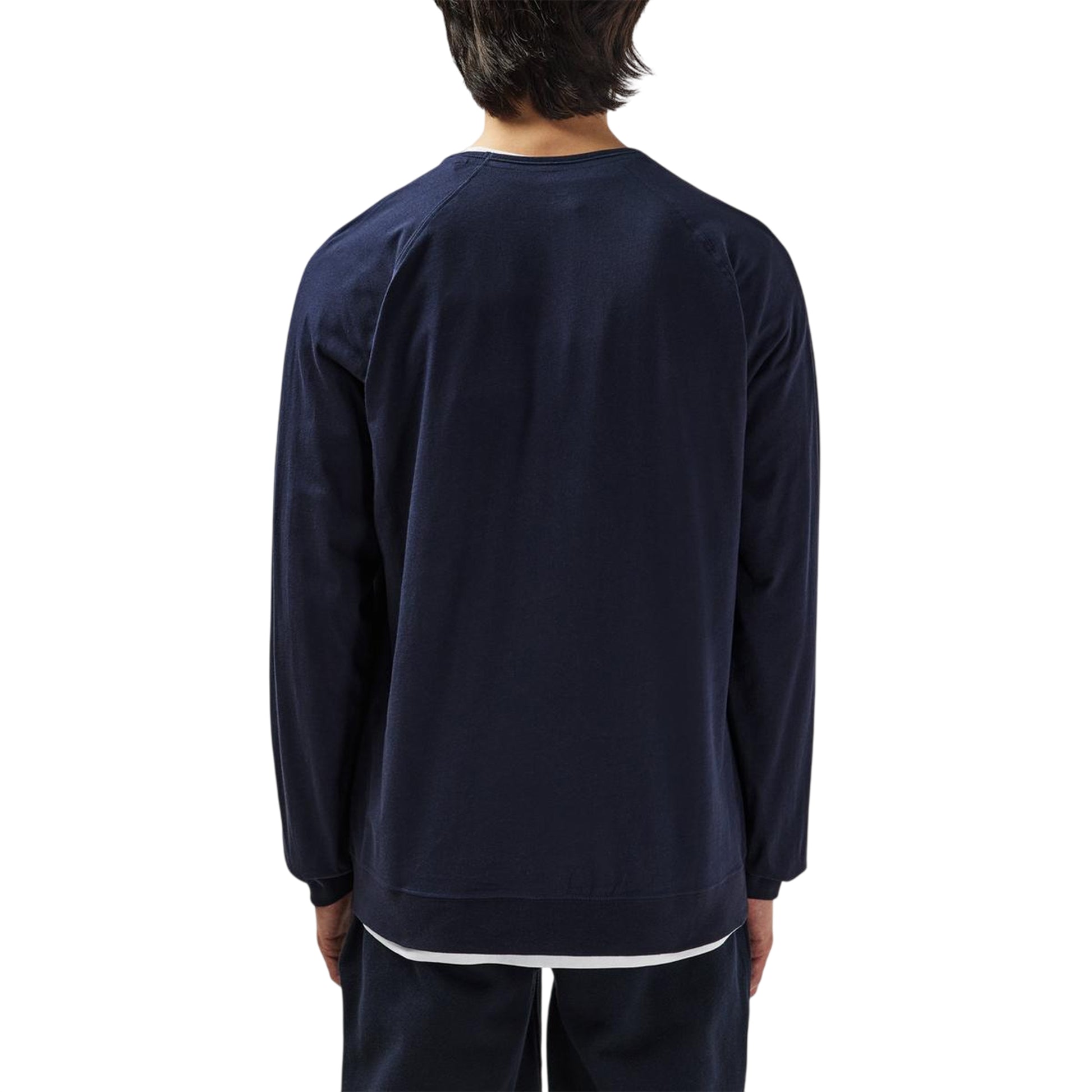 Navy - Back - Paul Smith Mens Premium Cotton Lounge Sweatshirt