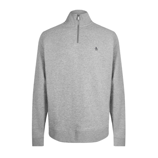 Heather Marl - Front - Original Penguin Mens Sticker Pete Ruched Sweatshirt