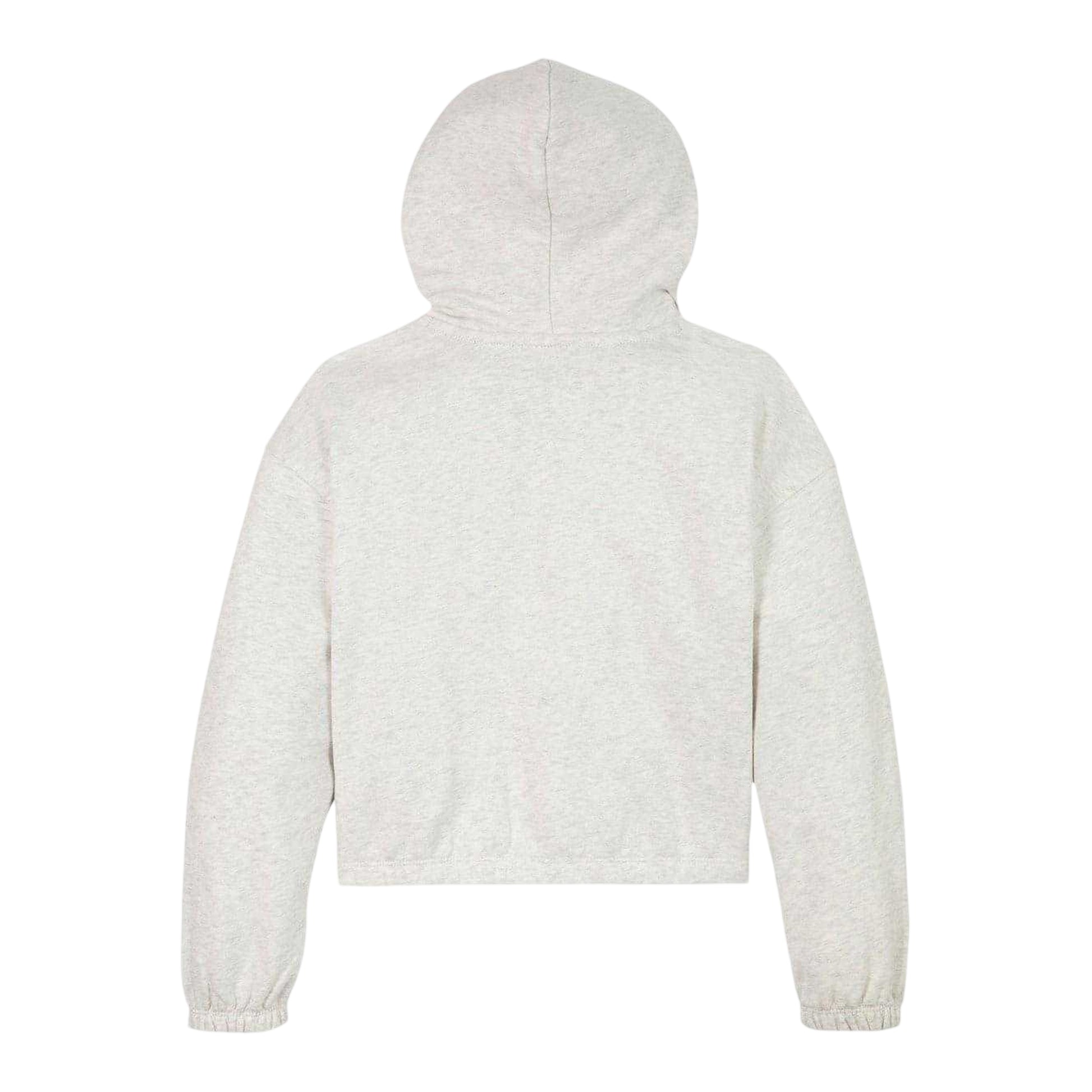 White-Heather Marl - Back - Tommy Hilfiger Girls Flag Drawstring Hoodie