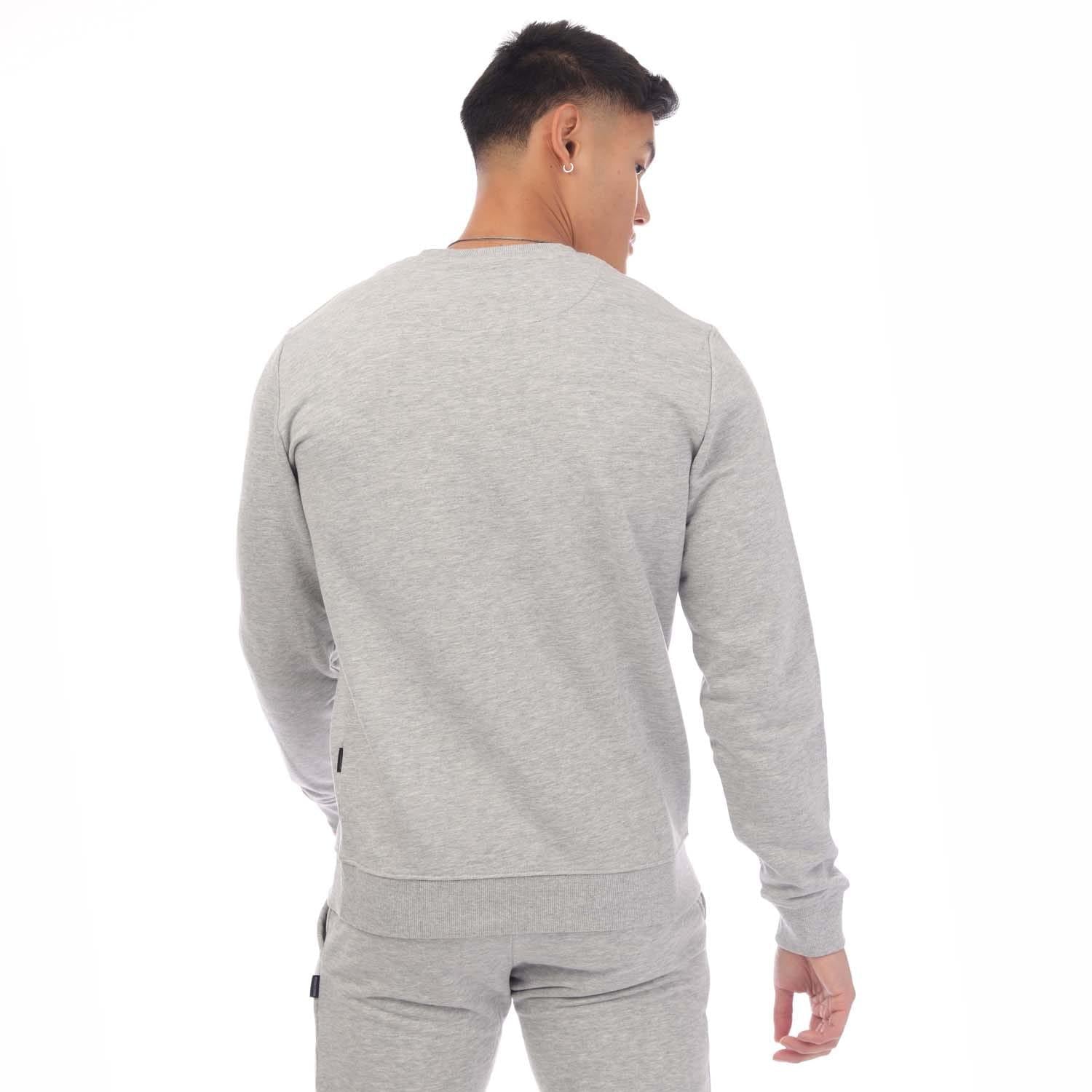 Grey - Back - Aquascutum Mens Round Neck Sweatshirt