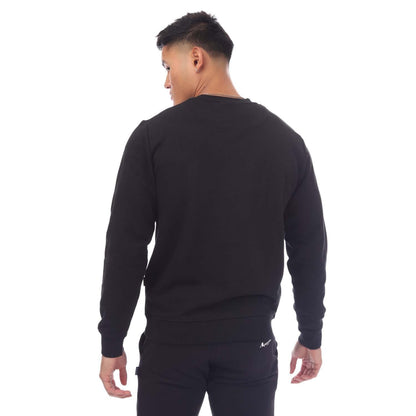Black - Back - Aquascutum Mens Round Neck Sweatshirt