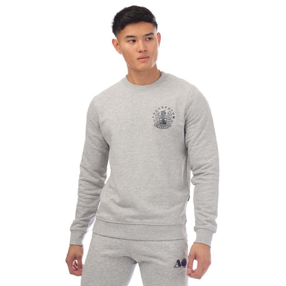 Grey - Front - Aquascutum Mens Round Neck Sweatshirt