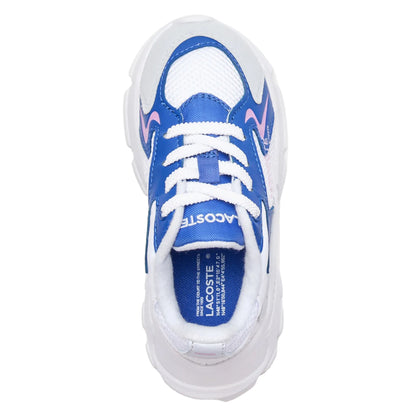 Light Blue - Side - Lacoste Childrens-Kids L003 Neo Suede Trainers