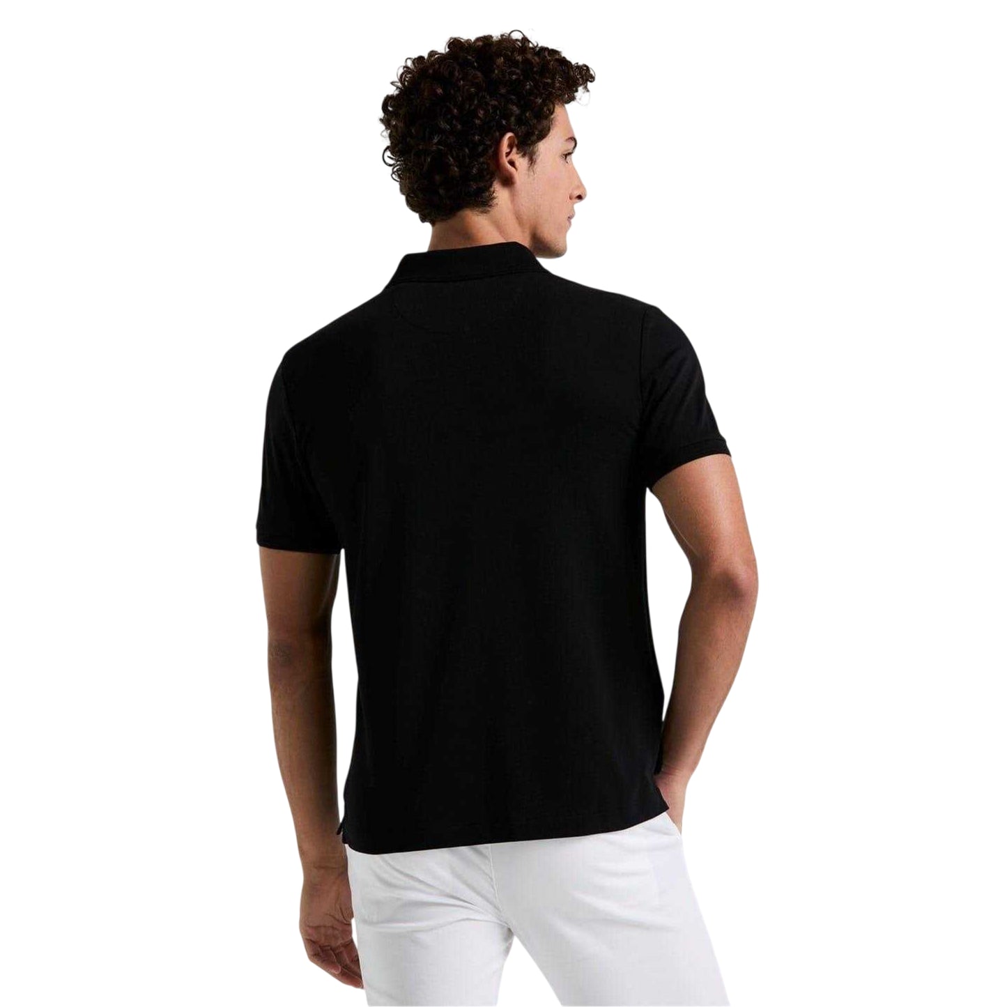 True Black - Back - Original Penguin Mens Daddy Polo Shirt