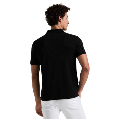 True Black - Back - Original Penguin Mens Daddy Polo Shirt