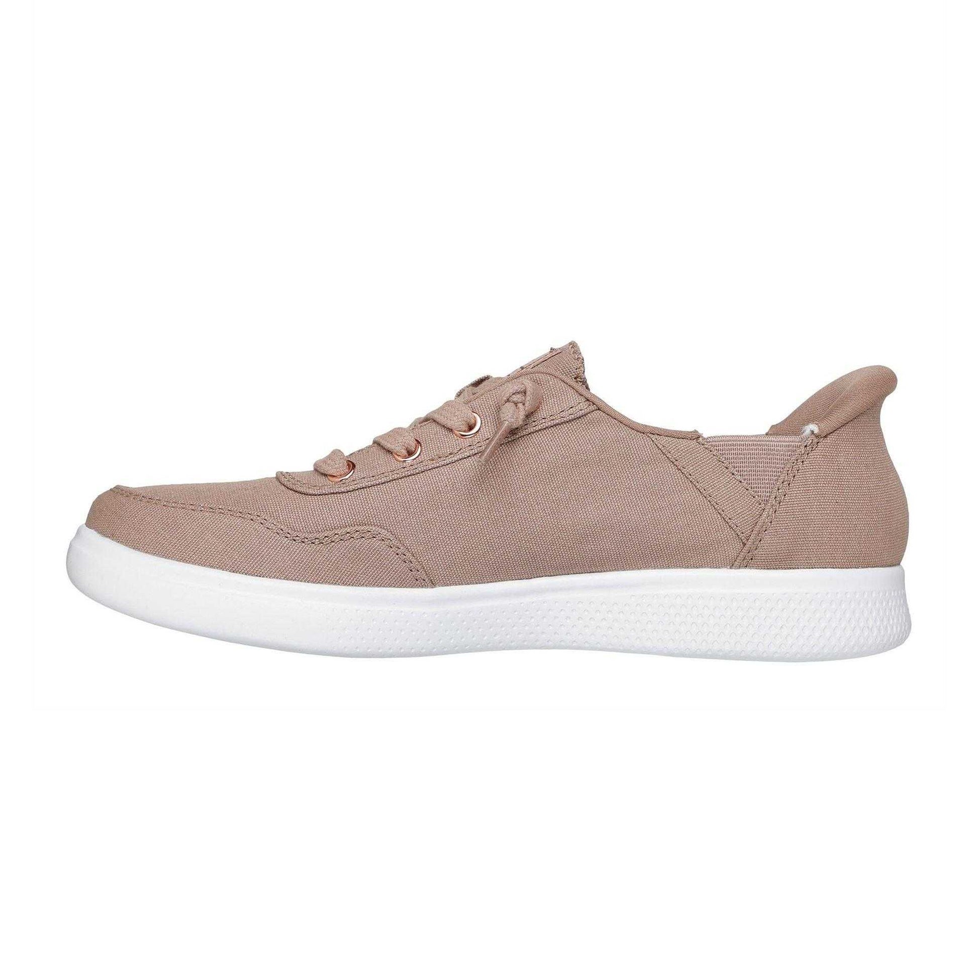 Tan - Back - Skechers Womens-Ladies Bobs Slip-In Trainers
