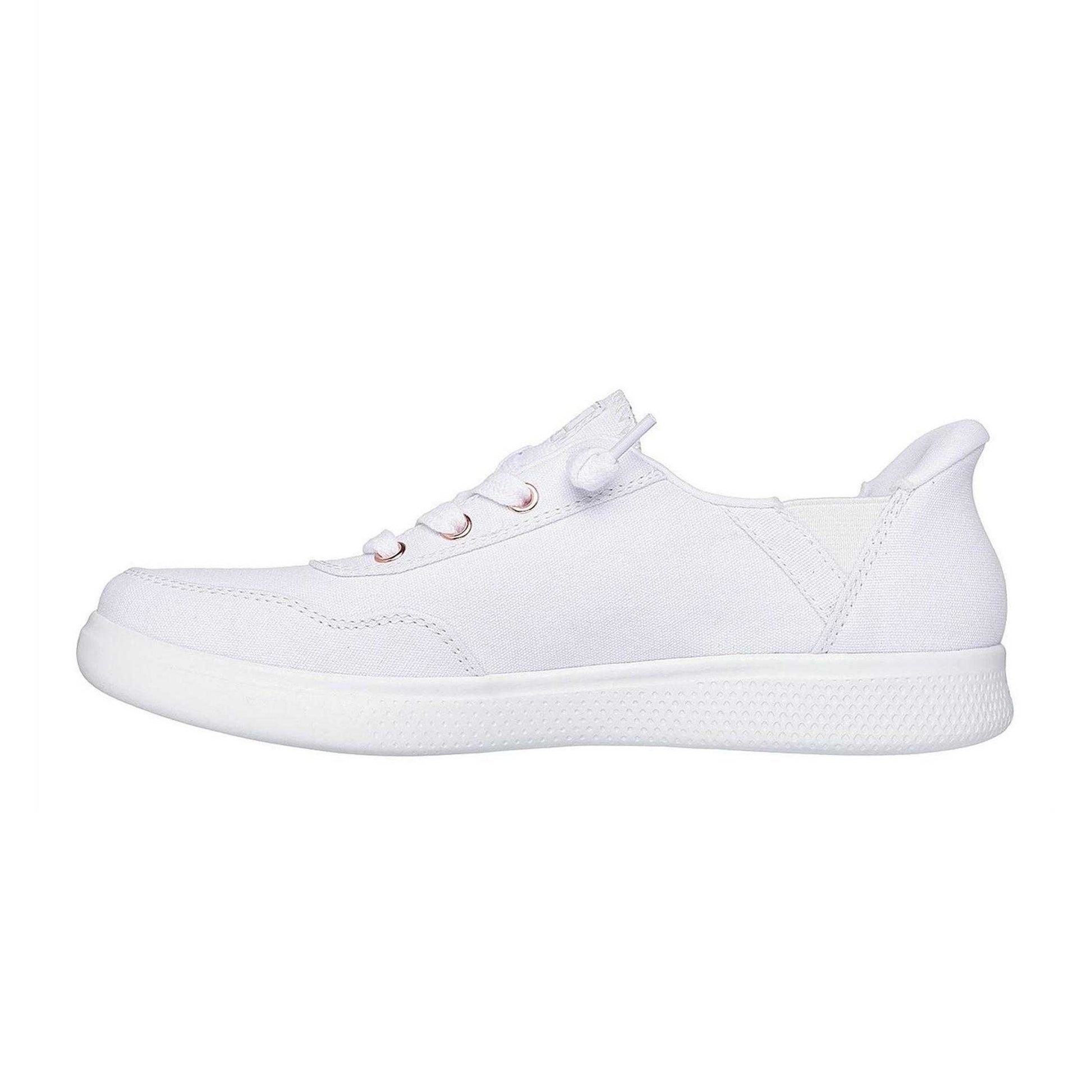 White - Back - Skechers Womens-Ladies Bobs Slip-In Trainers