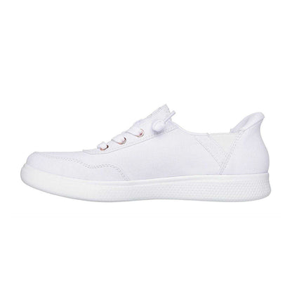 White - Back - Skechers Womens-Ladies Bobs Slip-In Trainers
