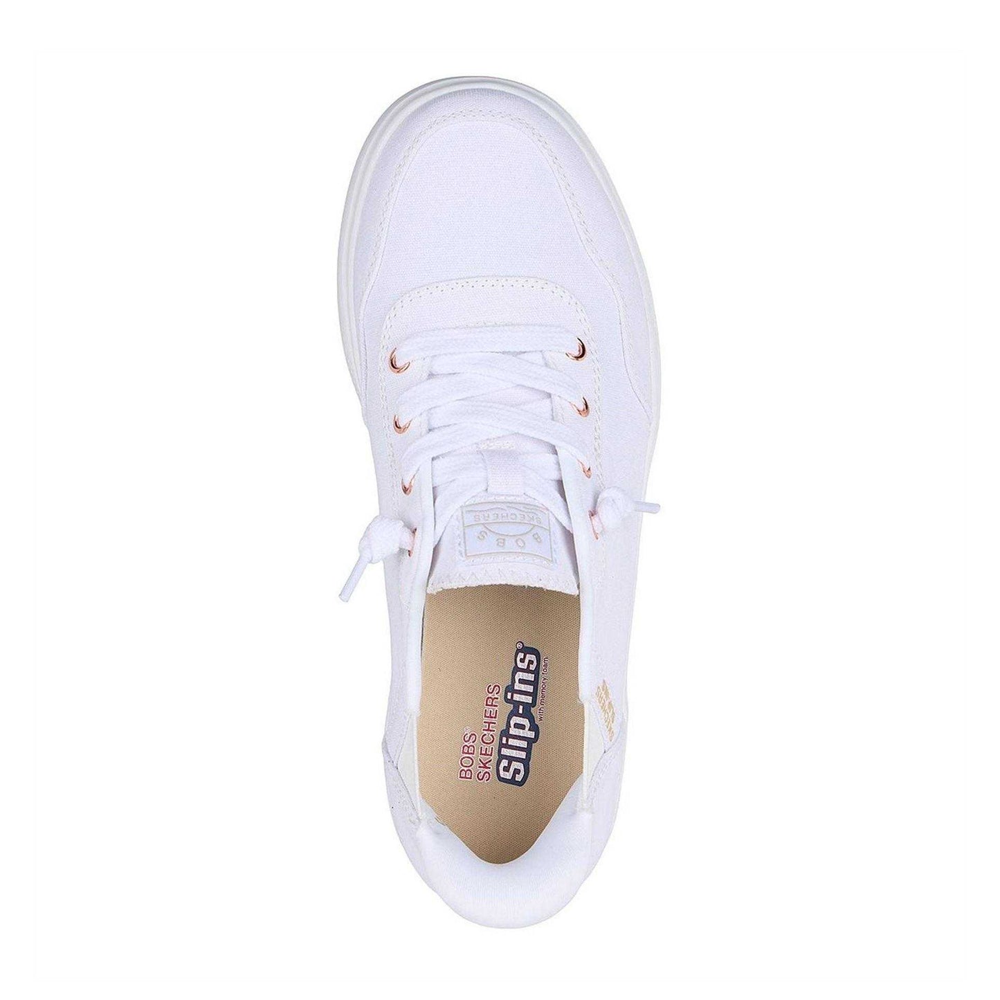 White - Lifestyle - Skechers Womens-Ladies Bobs Slip-In Trainers