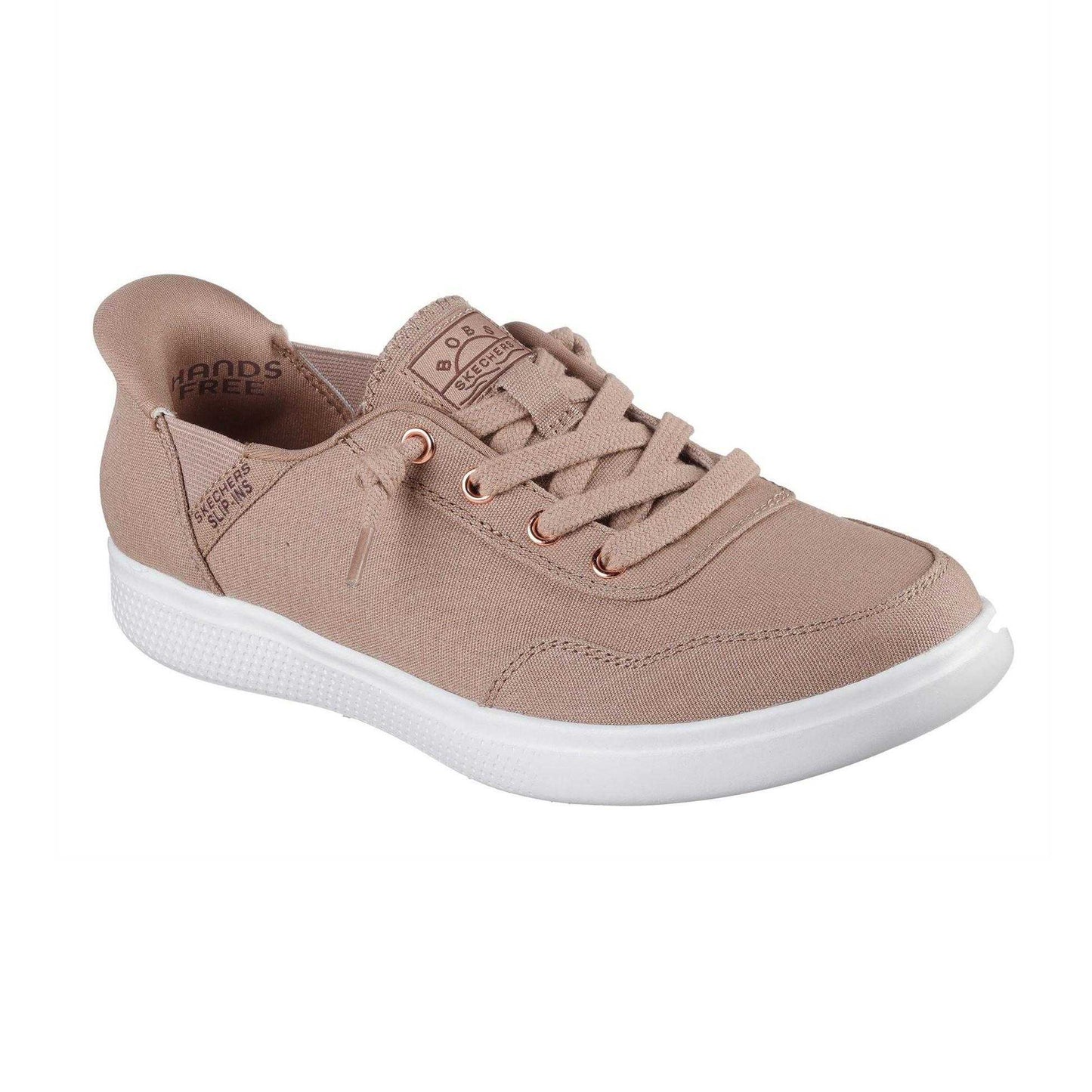 Tan - Front - Skechers Womens-Ladies Bobs Slip-In Trainers