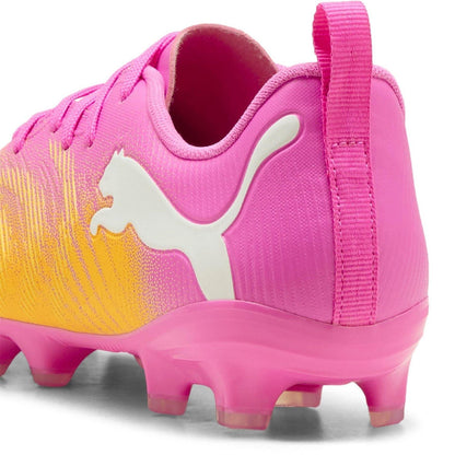 Pink - Pack Shot - Puma Childrens-Kids Future Textured Firm Ground Football Boots