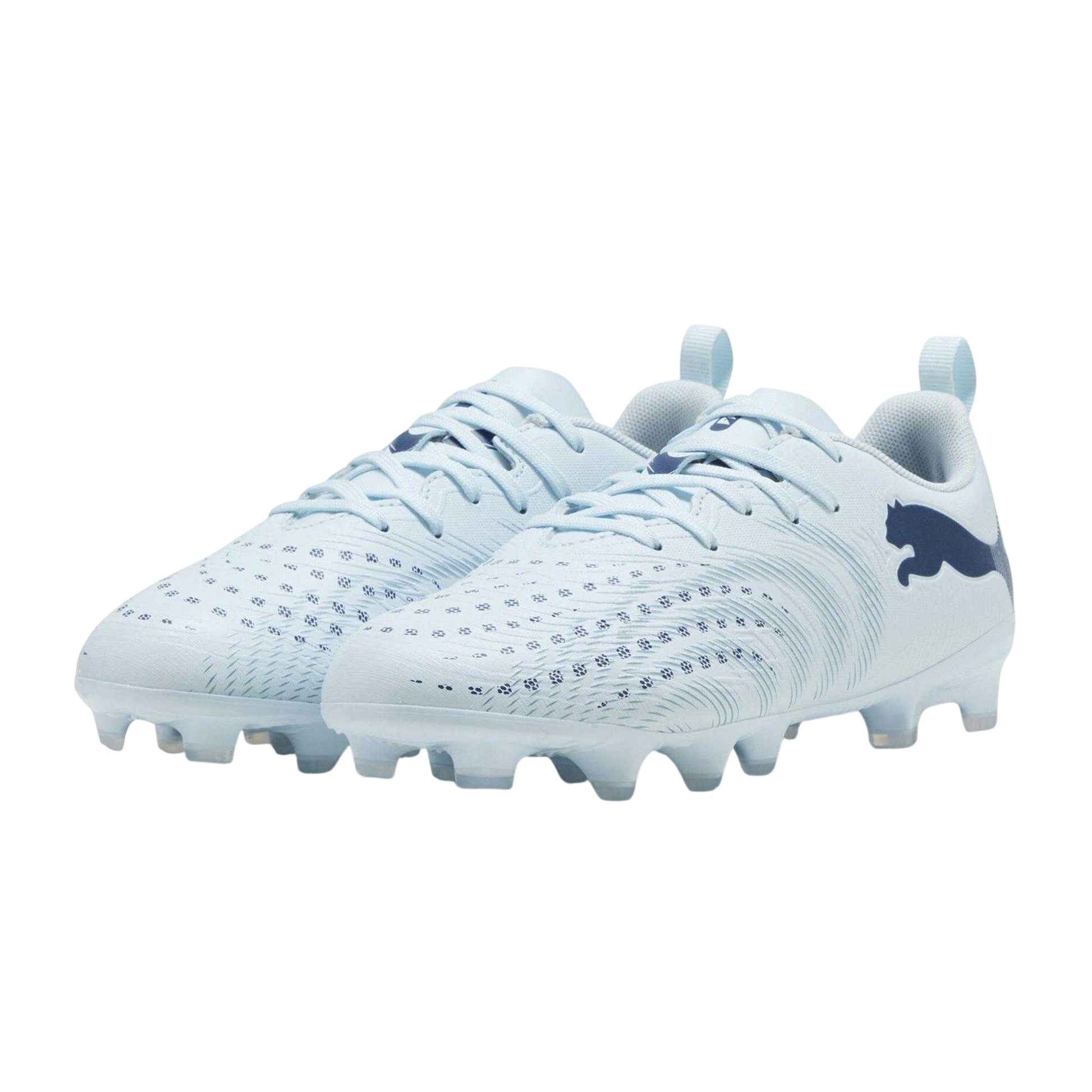 Ice Blue - Side - Puma Childrens-Kids Future Textured Firm Ground Football Boots