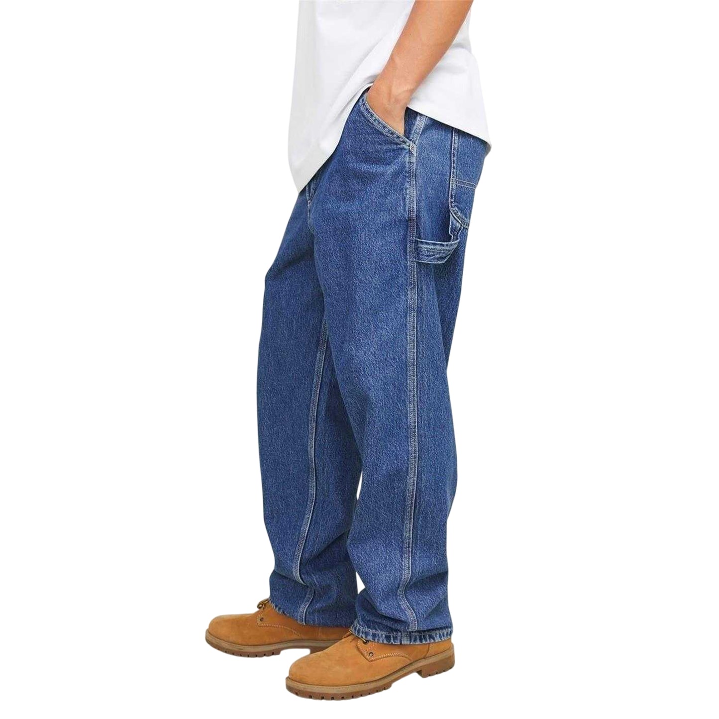 Blue Denim - Back - Jack And Jones Mens Alex Denim Relaxed Fit Jeans