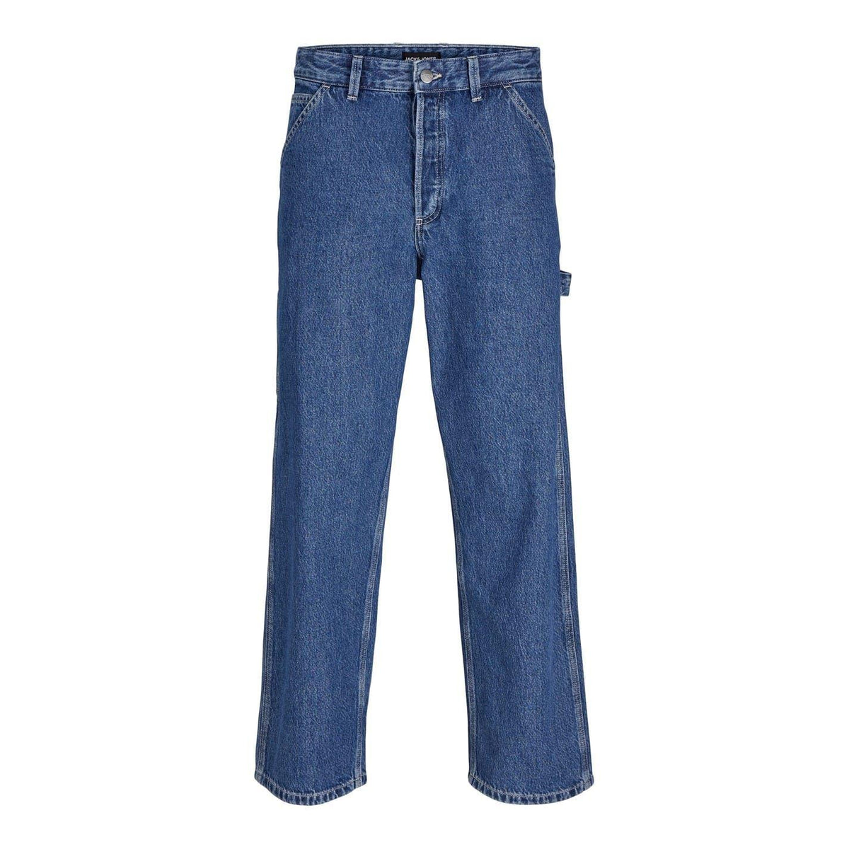 Denim Blue - Pack Shot - Jack And Jones Mens Alex Denim Relaxed Fit Jeans