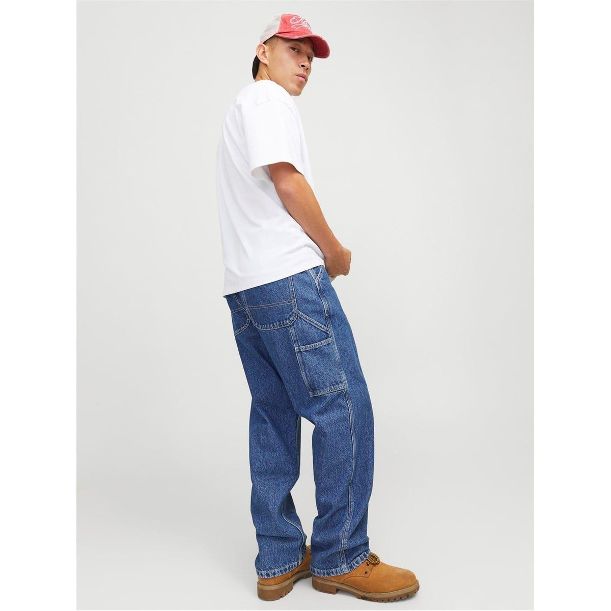 Denim Blue - Front - Jack And Jones Mens Alex Denim Relaxed Fit Jeans