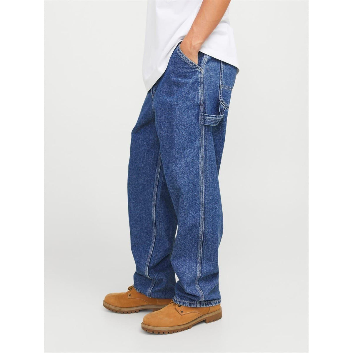 Blue Denim-Denim Blue - Side - Jack And Jones Mens Alex Denim Relaxed Fit Jeans