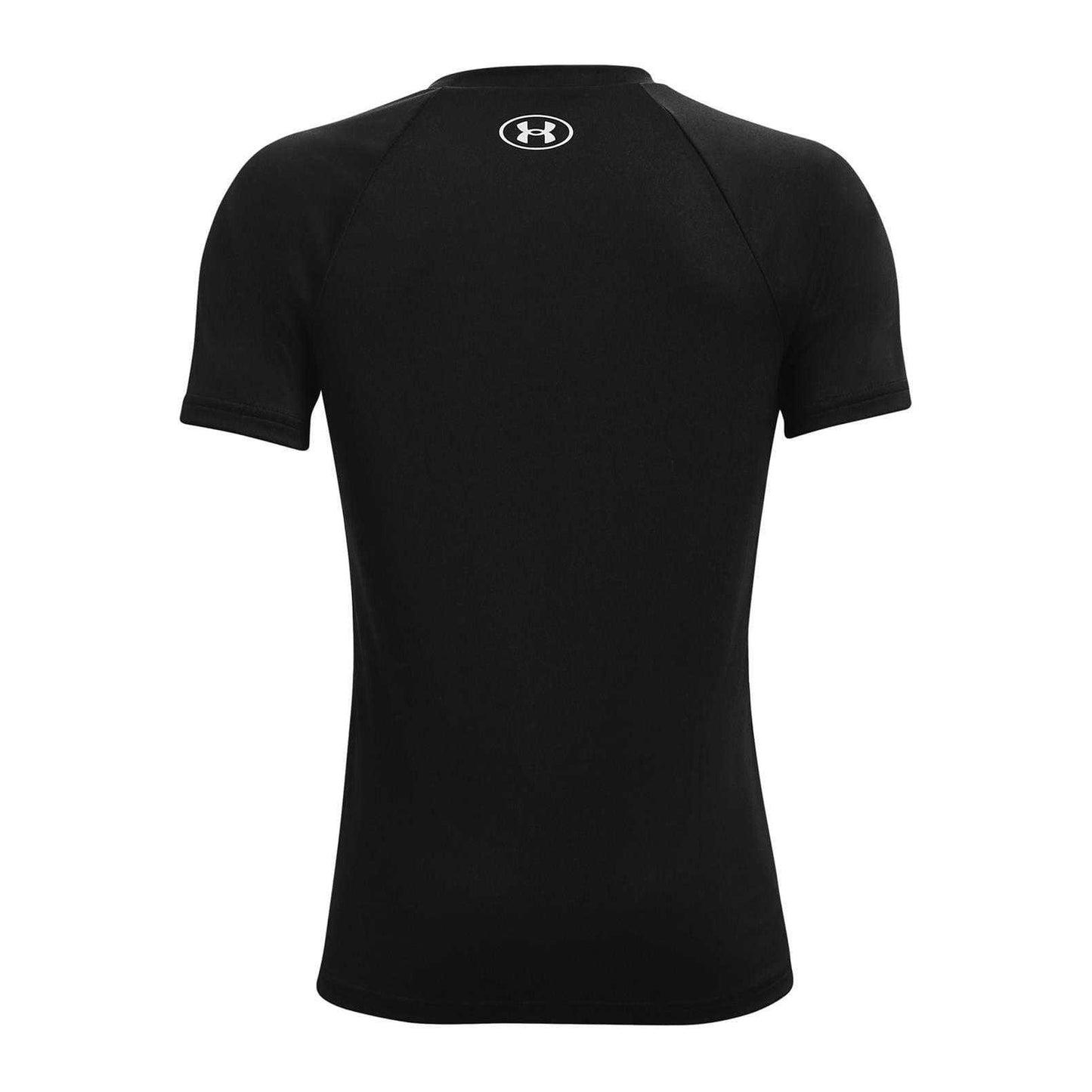 Black-White - Back - Under Armour Boys Tech Big Logo Loose T-Shirt