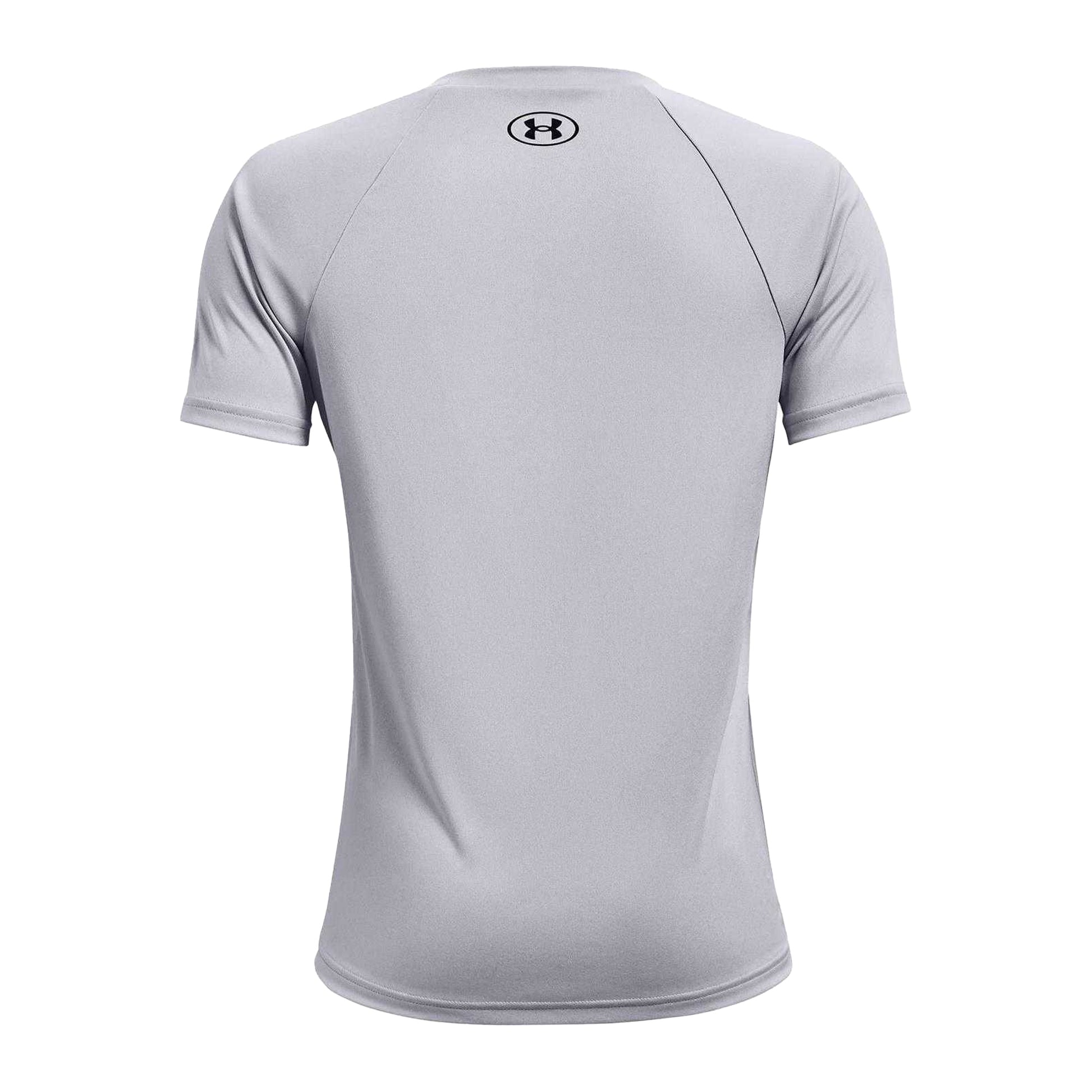 Grey-Black - Back - Under Armour Boys Tech Big Logo Loose T-Shirt