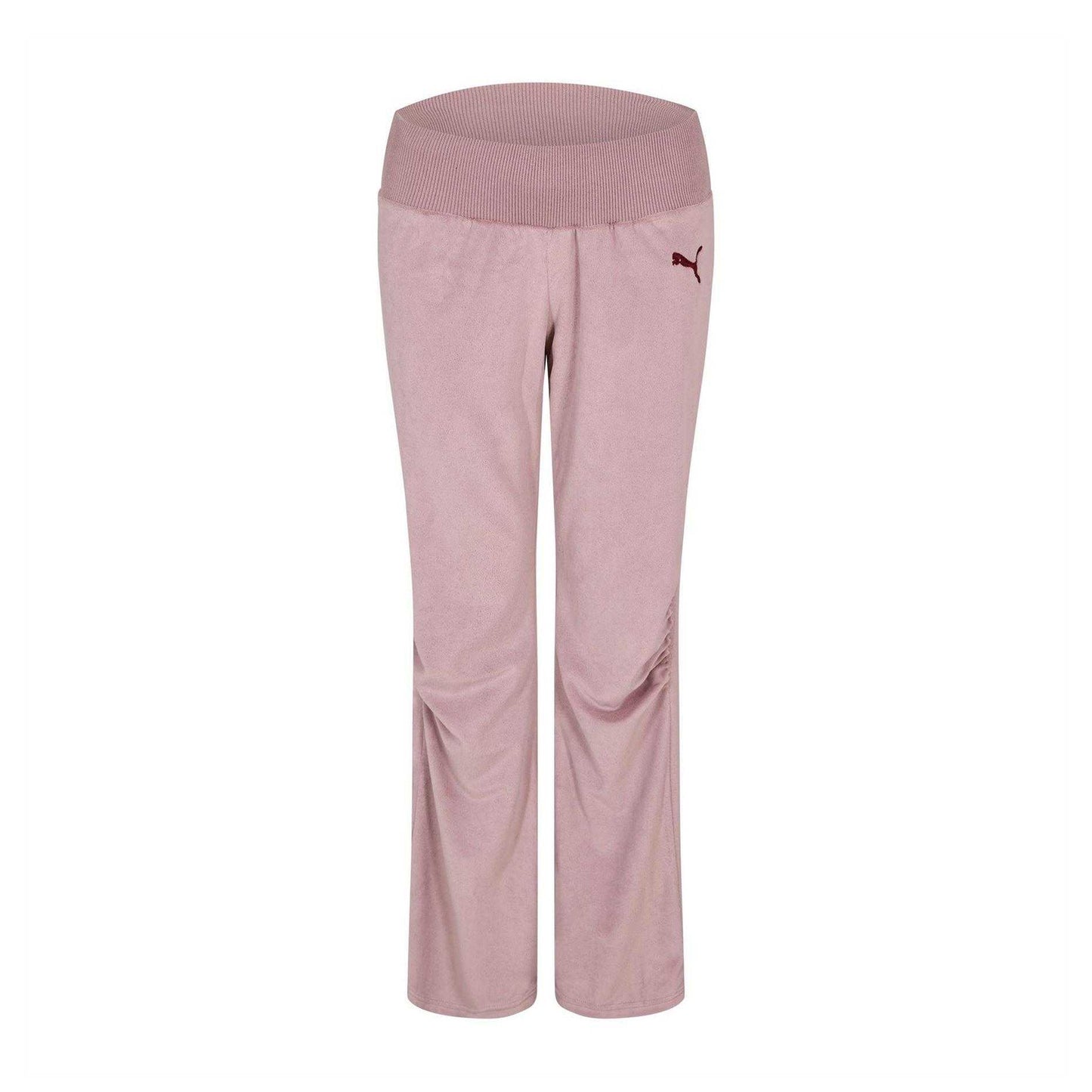 Pink - Front - Puma Womens-Ladies Brushed Fleece Jogging Bottoms