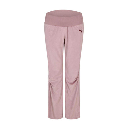 Pink - Front - Puma Womens-Ladies Brushed Fleece Jogging Bottoms