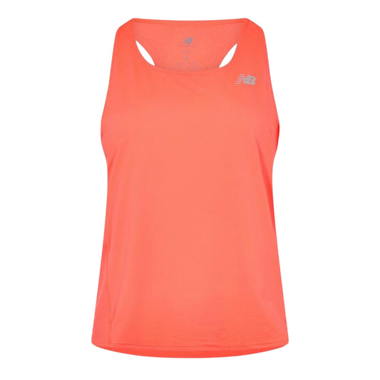 Red - Front - New Balance Womens-Ladies Lightweight Racing Vest Top