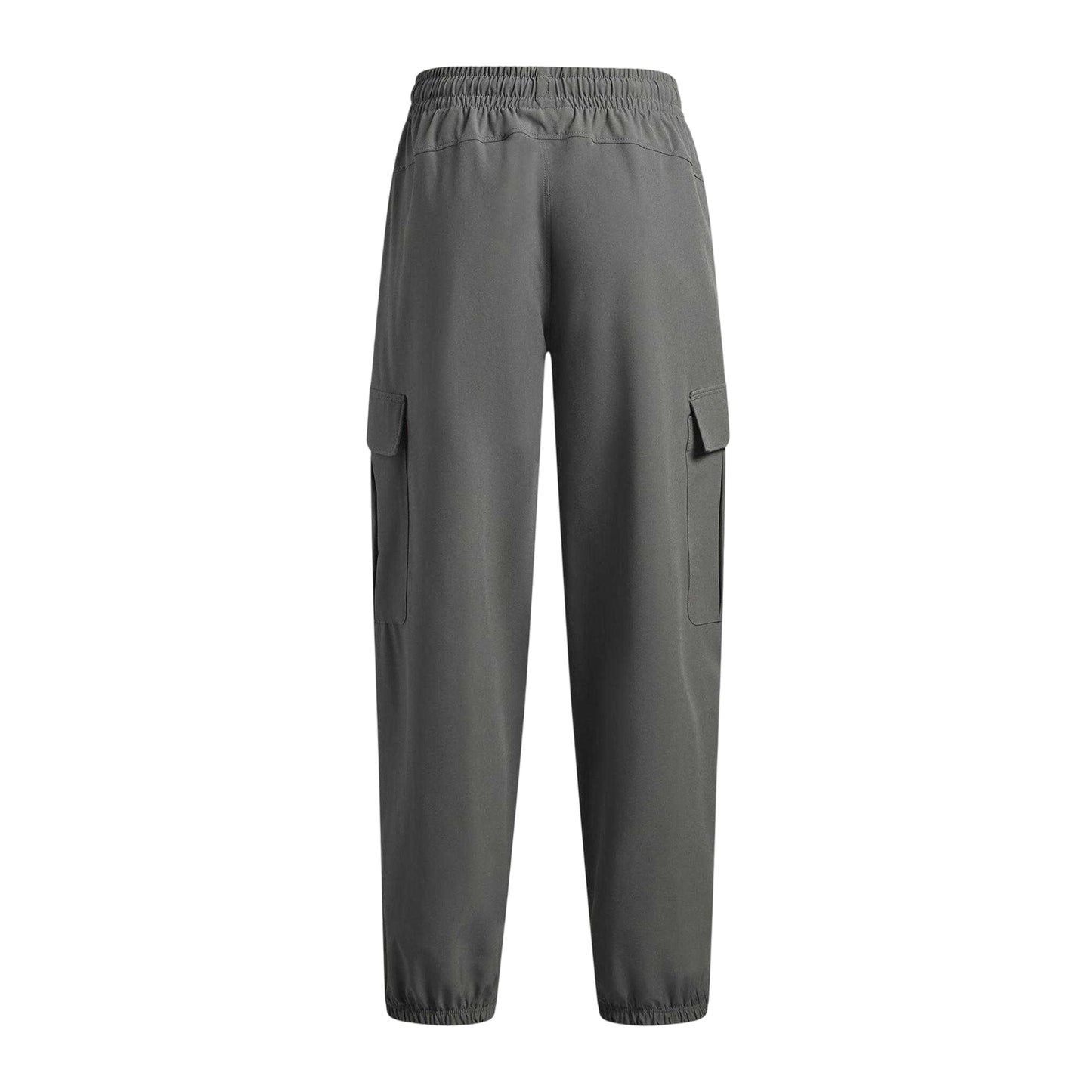Green-White - Back - Under Armour Childrens-Kids Rival Fleece Cargo Jogging Bottoms
