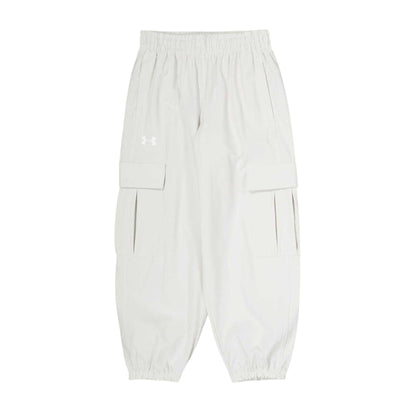 White - Front - Under Armour Childrens-Kids Rival Fleece Cargo Jogging Bottoms
