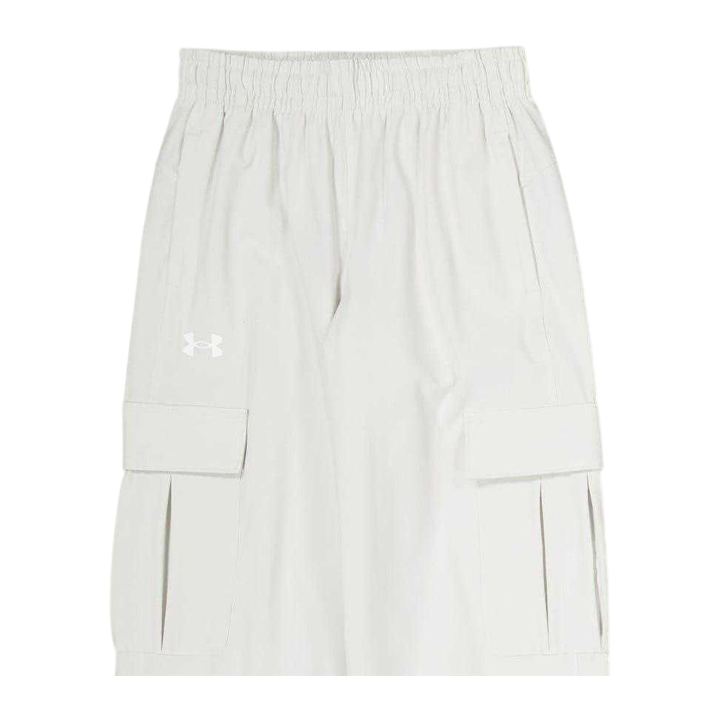 White - Back - Under Armour Childrens-Kids Rival Fleece Cargo Jogging Bottoms