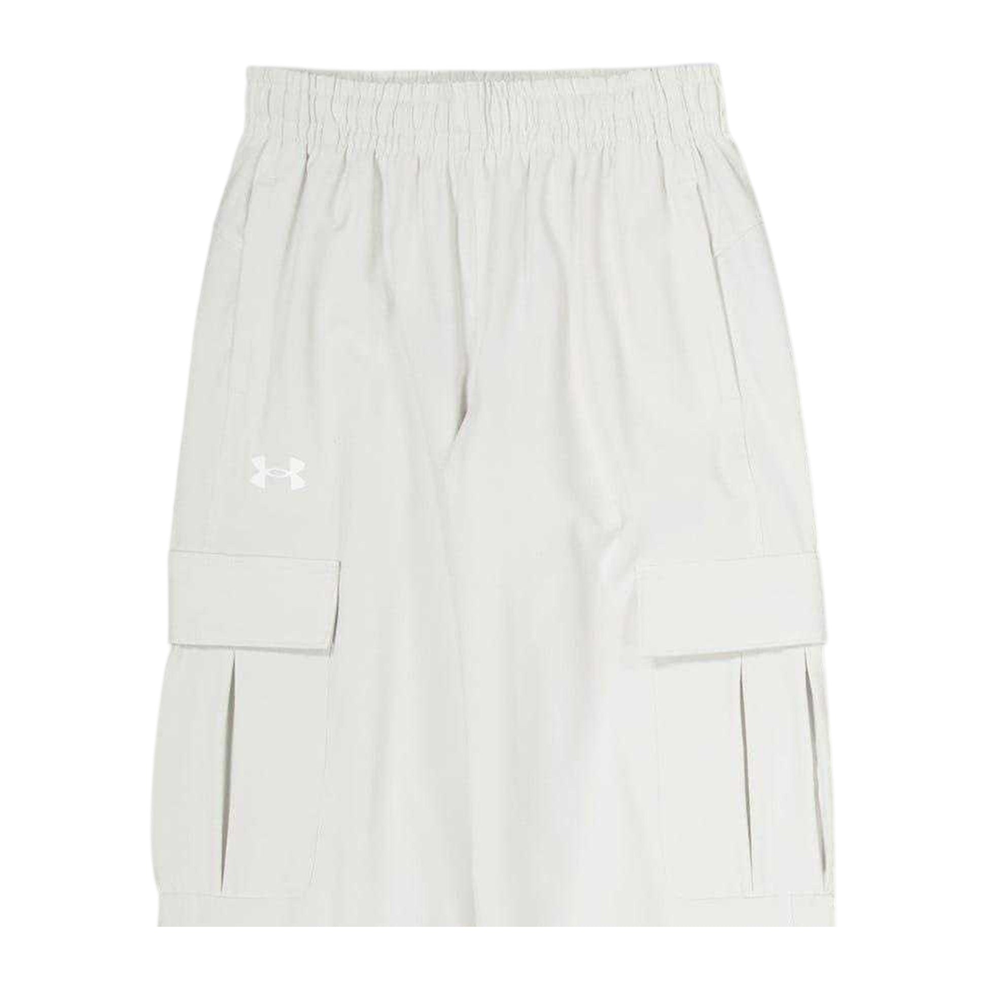 White - Back - Under Armour Childrens-Kids Rival Fleece Cargo Jogging Bottoms