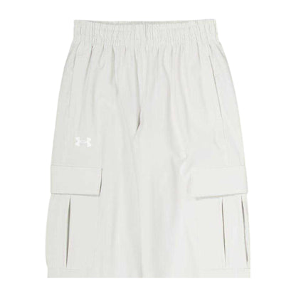 White - Back - Under Armour Childrens-Kids Rival Fleece Cargo Jogging Bottoms