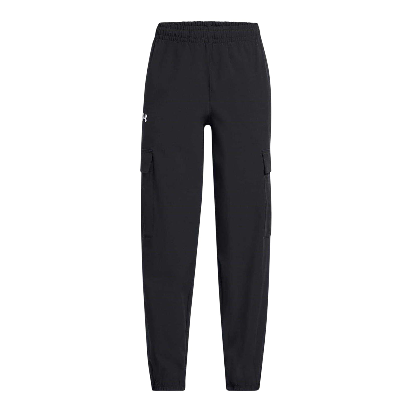 Black - Front - Under Armour Childrens-Kids Rival Fleece Cargo Jogging Bottoms
