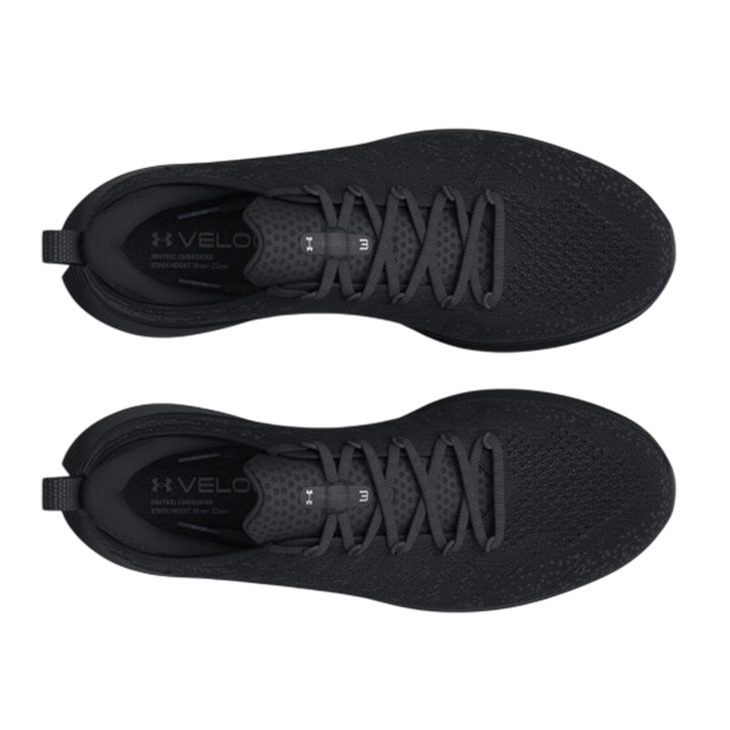 Black - Side - Under Armour Womens-Ladies Velociti 3 Running Shoes