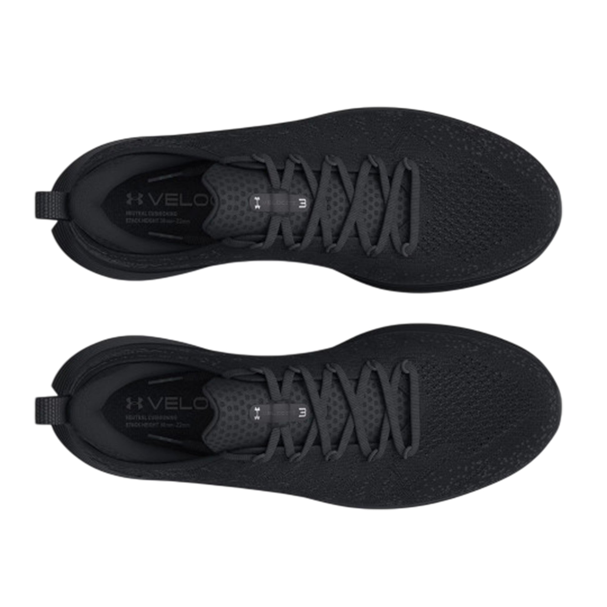 Black - Side - Under Armour Womens-Ladies Velociti 3 Running Shoes