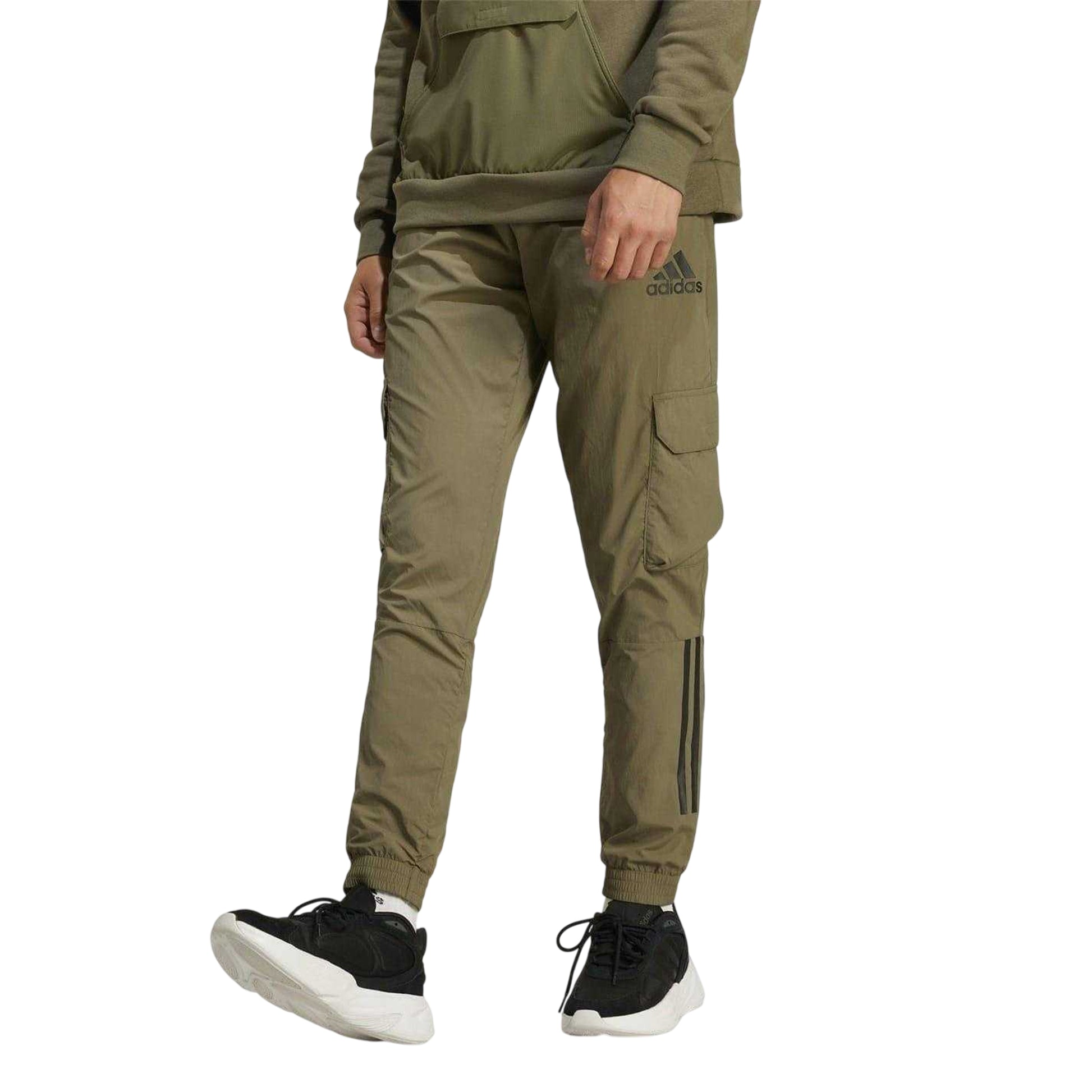 Khaki - Side - Adidas Mens Tech Jogging Bottoms