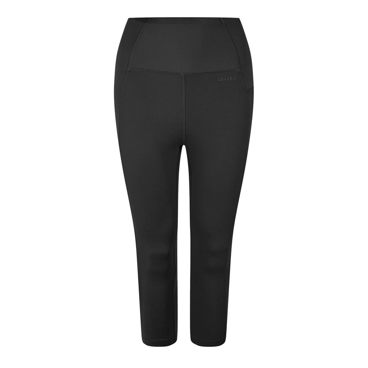 Dark Charcoal - Pack Shot - USA Pro Womens-Ladies Cropped Leggings