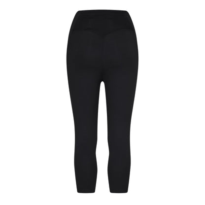 Black - Back - USA Pro Womens-Ladies Cropped Leggings