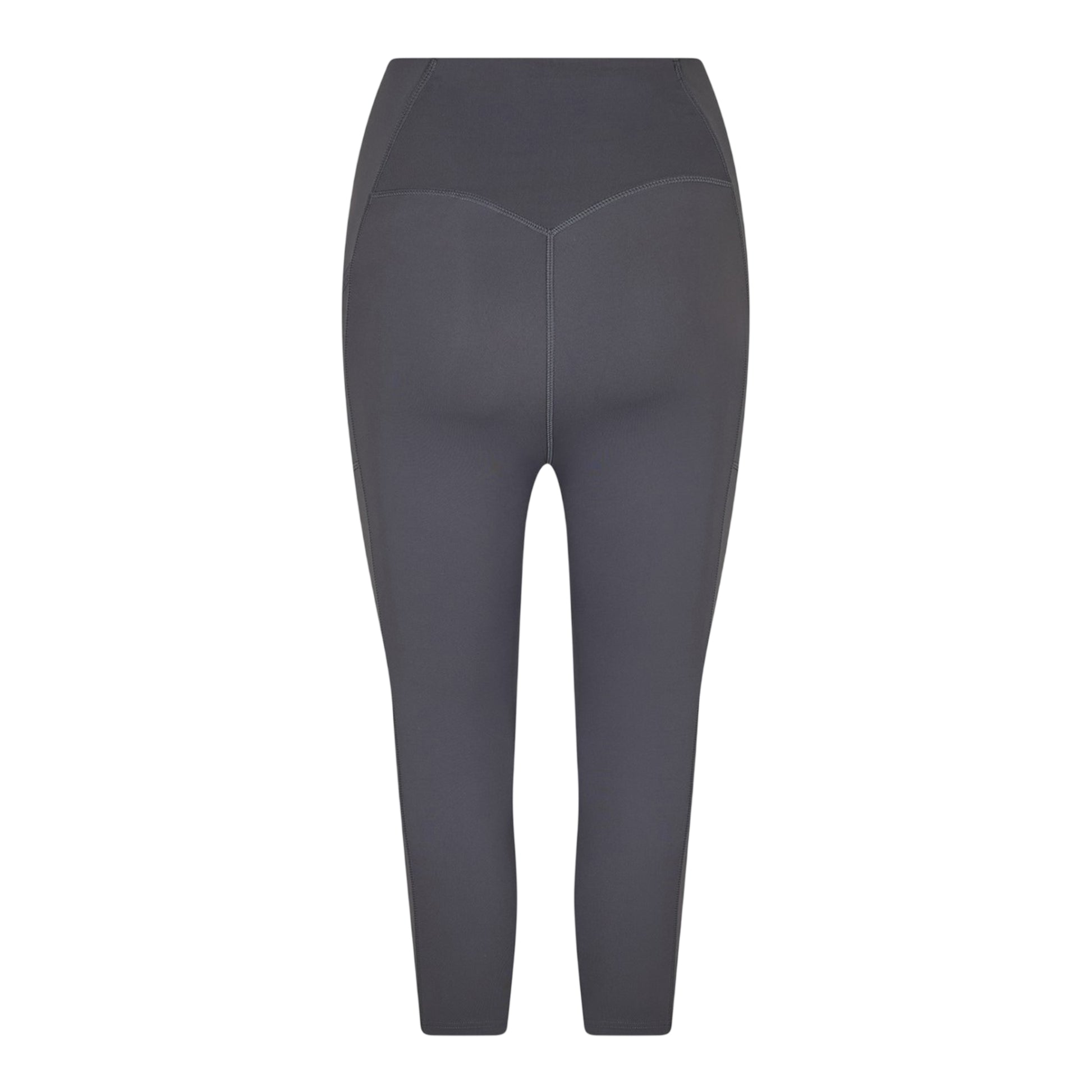 Charcoal - Back - USA Pro Womens-Ladies Cropped Leggings