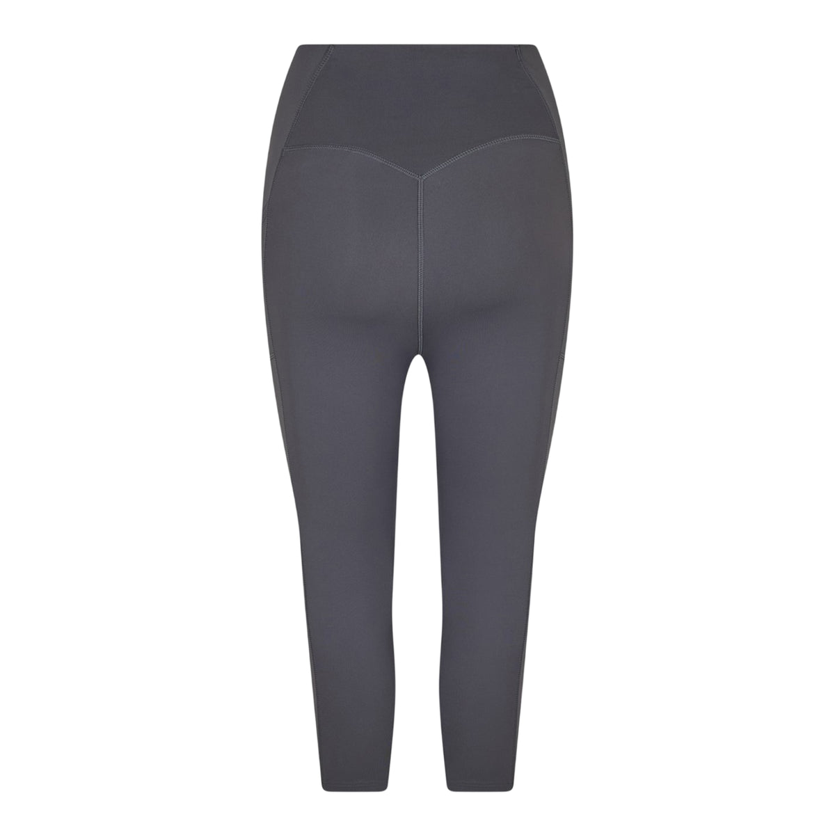 Charcoal - Back - USA Pro Womens-Ladies Cropped Leggings