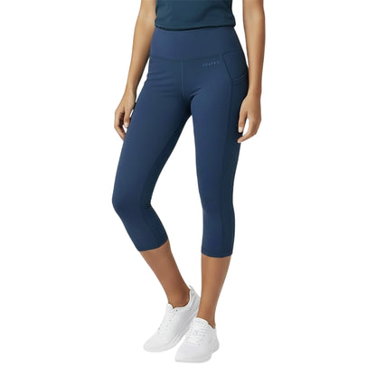 Navy - Front - USA Pro Womens-Ladies Cropped Leggings