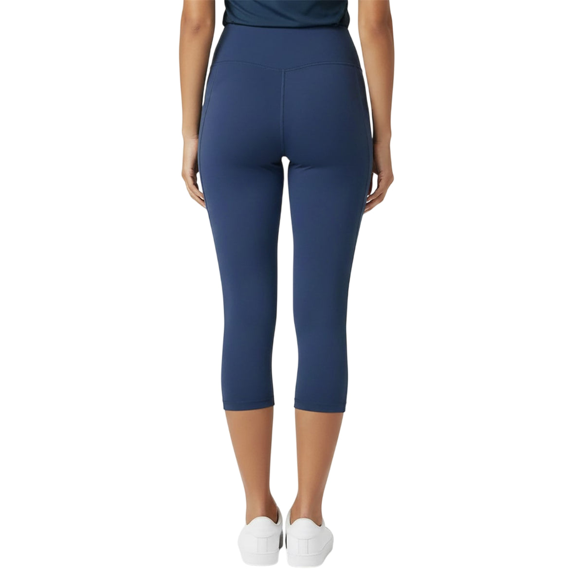 Navy - Back - USA Pro Womens-Ladies Cropped Leggings