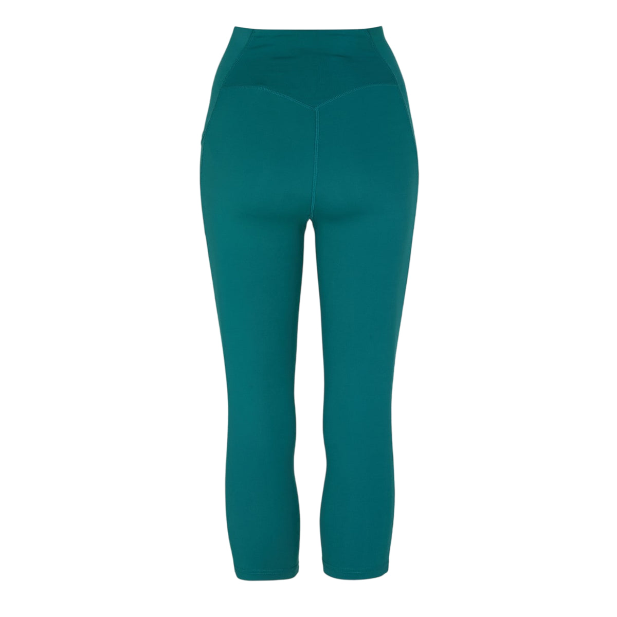 Teal - Back - USA Pro Womens-Ladies Cropped Leggings
